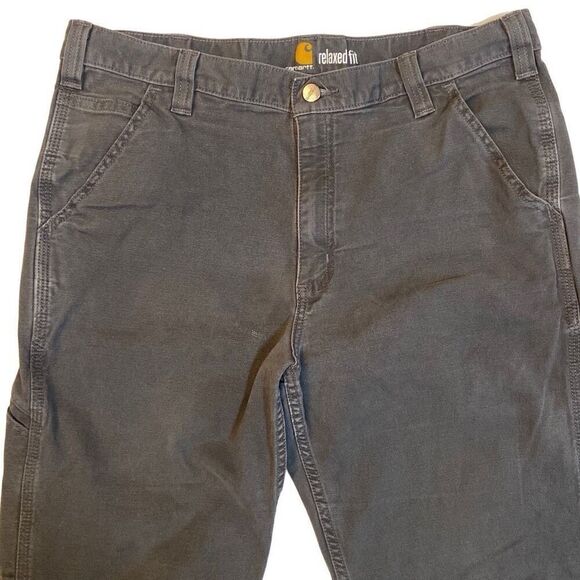 Carhartt Gray Relaxed Fit Utility Work Pants Men Size 36x32 - Picture 4 of 11